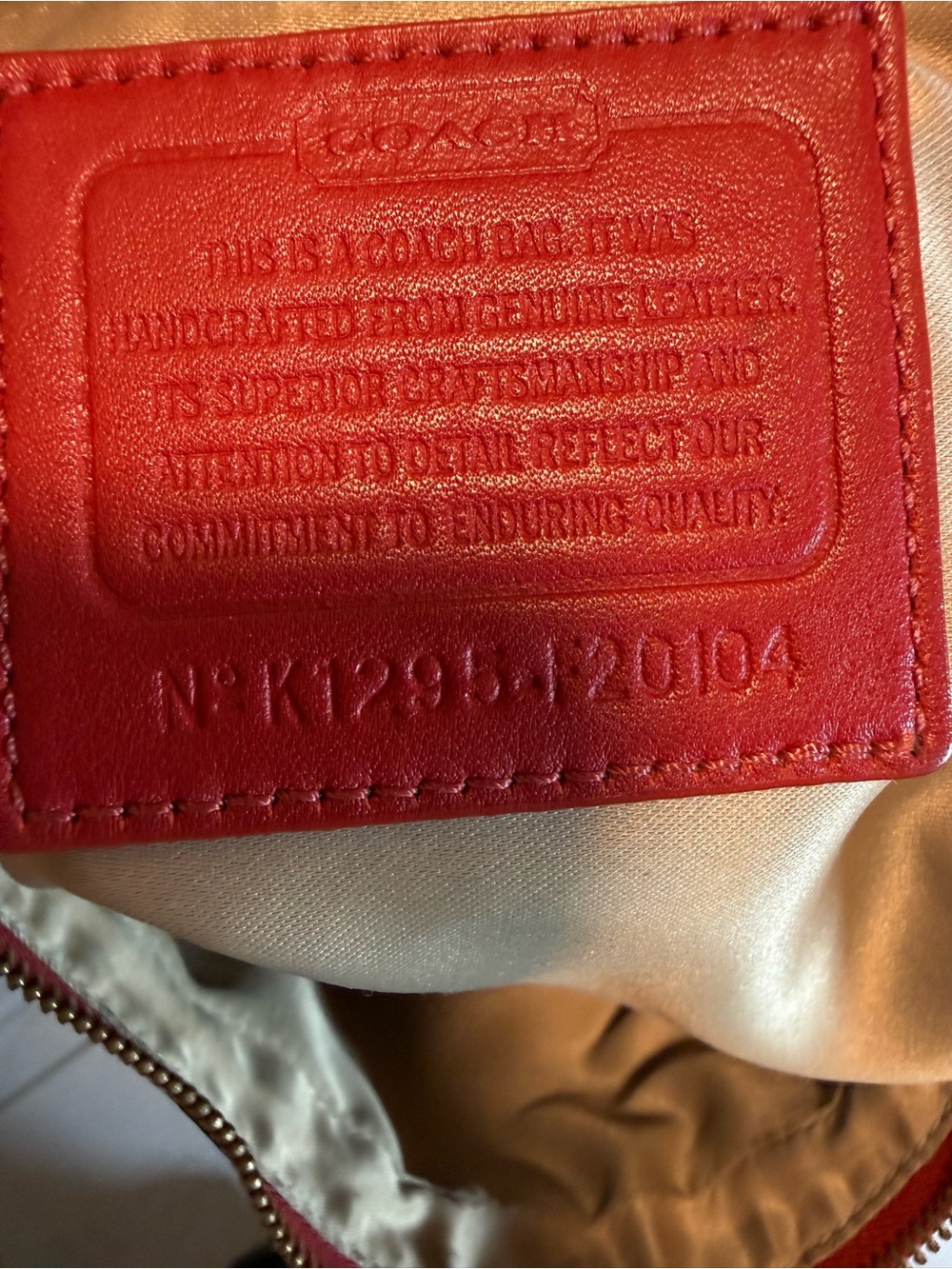 Vintage Coach Ashley Red Leather Tote Bag - Picture 9 of 12